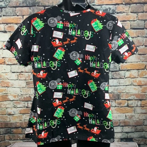 Santa Claus scrub top 
size M - Picture 3 of 7